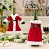 Christmas Decorations Wine Bottle Covers Belt Design Plush Decor Dress Gown Xmas Festival Party Supplies AIA99