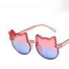 Mode Kinder Katze Sonnenbrille 2021 Neue Mädchen Nette Cartoon Bowknot Outdoor Schutzbrillen Baby Kinder UV Schutz Adumbral Gläser B077