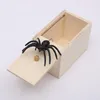 Silicone surpresa aranha caixa de madeira engraçado brincadeira brincadeira animal brinquedos terror complicado brinquedo fit decorações de casa nova chegada