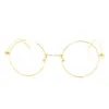 NEW korean retro full rim gold eyeglass frame nerd thin METAL PREPPY STYLE vintage spectacles round computer UNISEX black gold