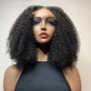 Parrucca mongola afro crespa riccia Bob anteriore in pizzo per capelli umani per donne africane pre pizzicata 360 parrucche frontali v u part 16 pollici densità 150% pronta per la spedizione
