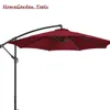 Shade Sun Terrace Beach Umbrella Garden Parasol Patio Dia 9.8ft Anti-UV Polyester Cloth Pool Installe facilement des meubles d'extérieur Sans support