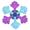 Christmas Tree Snowflake Push Party Fingertip Toys DIY Puzzles Fidget Decompression Toy Valentine's Day Decorations235g268L