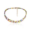 Chokers Colorful Beaded Choker Necklace Women Fashion Seed Beads Stand Of Girl For Party Beach Travel Trendy Jewelry Heal22