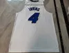 sjCustom Maglia da basket Uomo Gioventù Donna # 4 New Jersey Roadrunners Kyrie Irving Colore bianco Alternate High School Throwback Taglia S-2XL o qualsiasi maglia con nome e numero