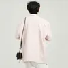 IEFB Mäns Slitage Vår Höst Rosa Färgdräkt Coat Mäns Koreanska Trend Singelknapp Casual Blazer Oversize Toppar 9Y7148 210524