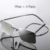 Sunglasses Flexible Rimless Progressive Pochromic Reading Glasses Multifocal High Quality Anti Blue Light Presbyopic Men Women 222Q