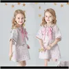 Bambino, Maternità Drop Delivery 2021 Vestito da autunno per ragazze Plaid invernale Cotone solido Lino Festa di Natale Abbigliamento casual 2-6 anni Bambino Bambini Bambino