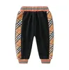 Cute Baby Boys Girls Plaid Pants Cotton Kids Casual Trousers Spring Fall Children Sports Pant Joggers Child Trouser 1-7 Years