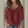 Camisolas femininas Mulheres pulôver de malha camisola colarinho de arco sólido botões de manga de tricô Casual outono inverno tops Jumper macio quente puxa