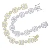 Micro Pave CZ Cluster chaîne de Tennis Bracelet 5A zircon cubique glacé Bling mode femmes bijoux bracelets à breloques 3180