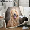 3D Printed Dog Animals Pattern Blanket Sofa Couch Bedding Throw Soft Cartoon Cover Bedspread Kids Baby Gift Home Decor Textile