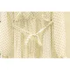 Elegant Women Chiffon Polka Dot Dress Fashion Ladies O-Neck Ruffles Streetwear Female Chic Button Sashes es 210427