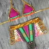 Bras Sets 2021 Zomer Sexy Mode Boho Bra Set Womens en Korte Ondergoed Vrouwen Push-up Sequin Femme Lingerie