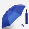 Creative Bouteille Parapluie Multi Fonction Double Usage Argent Colloïde Parapluies Mode Bouteilles De Vin En Plastique Pare-Soleil Transporter Pratique WHT0228