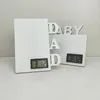 Sublimation Blanks Desk Clocks Electronic Clock With Letter Baby/Grad/Dad/Family can DIY Picture Home Decorations Party Gifts HHXD24598