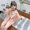 Baby Mädchen Anzug Set Feste Jacke Hosen Anzug Für Mädchen Frühling Herbst Mädchen Kleidung Casual Stil Trainingsanzug Kinder 210412