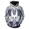 Hollow Knight 3D Prined Hoodies Men/Women Fashion Personality Anime Hoodie Harajuku Yin Yang Zipper Sweatshirts 220114