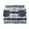 TWOTWINSTYLE Aushöhlen Denim Rock Für Frauen Hohe Taille Hit Farbe Patchwork Tasche Casual Röcke Weibliche Mode Kleidung 210708