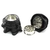 2022 90mm Height Black Zinc Alloy 36mm Diameter Grinders For Herb Grinder 3 Parts Oil Dab Rigs Smoking Accessories GR194