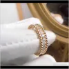 Band Rings Drop Delivery 2021 S925 Withall Diamonds925 Sier Punk Ring With All Diamond For Women Wedding Jewelry Gift Ymvkb