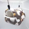 Små djurförsörjning Hamster House Ekorre Ned Holländsk gris Chinchilla Hängande säng Vinter Varm Plysch Kennel för Pet Bird Accessoarer