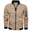 Män Jacka Män Bomber Jacka Slim Male Wear Casual Windbreaker Man Pilot Grön Tunna Mens Coat Outwear Bomber Mäns 210819