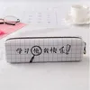 Blyertspåsar kawaii enkla kinesiska trendiga ord Pen Bag Box For Kids Gift Cosmetic Stationery Pouch School Supplies