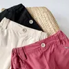 Koreański styl Unisex Kids Solid Color Casual Spodnie Chłopcy i dziewczęta Bawełna Luźne Proste spodnie 1-8y 210615
