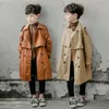 Jackets Boys Long Jacket Windbreaker Solid Color Coat Boy Spring Autumn Kids Casual Style Children's Clothing 6 8 10 12 14