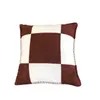 Brev Stickad Cashmere Ull Plaid Pillow Case Hem Soffa / Säng Kasta Orange Kudde Skydd