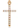 Pendants Personality Cross Pendant Necklace Fill Crystal Tassel Necklaces Gold & Sier Plated Long Chain Women Fashion Part