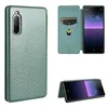 Carbon Fiber For Sony Xperia 5 1 II 10 III Lite Cases Magnetic Book Stand Card Wallet Leather Protectione Xperia 1 10 IV Cover