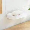 Creative Toilet Magic Paste Drain Soap Dish Rack Bathroom No Punching Wall Soap Box White Dishes Convenient And Practical