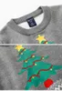 Осень зима мультфильм Рождественская елка / динозавры / полосатые мальчики свитер с длинным рукавом вязаный топ детские трикотажные одежды Y1024