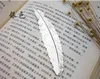 2022 Nova Moda Metal Feather Bookmarks Documento Mark Mark Label Golden Silver Rose Gold Bookmark Office School School Material 7 Cores