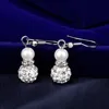 Pendant Necklaces Shambhala full diamond beads jewelry fashion silver plated pearl necklace earrings bracelet 3 piece set spot