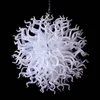 Pendants lampes classiques longues lustre blanche LED LED HAUTEUR ÉCLAIR