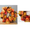 Halloween Artificial Wreath Realistic Durable Simulation Maple Pendant Garland Pumpkin Berry Decoration Prop For Indoor Outdoor