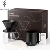 Soulhand V60 드립 세트 필터 1500ml Heatproof 카페 서버 주전자 필터 커피 냄비 차가운 Dripper Barista 도구