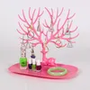 Badrum Förvaring Organisation Plast Makeup Organizer Antler Shaped Smycken Box Creative Cosmetic Ring Lipstick Rack Halsbandskärm