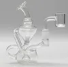 Cyclone Helix Glass Bong Cream Six Ball Jet Narghilè Recycle Birdcage Tire Perc Bubber Water Pipe Narghilè Oil Rigs In Heavy Base 10 Femal Joint