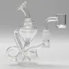 Cyclone Helix Glass Bong Cream Six Mall Jet Cookahs Recycle Clibcage Tire Perc Bubber Водяной трубы Кальян Нефтяные буровые установки в тяжелой базе 10