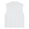 IEFB Men's Clothing Korean Streetwear Simple Sleevelesswhite Tank Tops Trend Round Collar Summer Black Tee Tops 9Y6803 210524