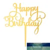 1pc Cake Topper Buon compleanno Cupcake Cake Top Bandiere per la festa di compleanno Cottura Decorazione Forniture Oro / Argento / Nero Prezzo di fabbrica design esperto Qualità Ultimo