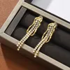 High quality Rhinestone tassel Dangle earrings for fashion women designer Earrings