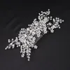 Headpieces Luxury Bridal Tiaras na ślub Rhinestone Włosiane Kawałek Błyszczący Kwiatowy Party Biżuteria Grzebień Wed Akcesoria