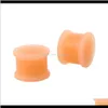 330 мм 2PCS SILE Plugs Tunnels Серьевые сеса рассеянные растяжки для ушей.