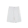IEFB Men's Causal Shorts Summer Loose Casual Drawstring Elastic Waist Knee Length Pants Trend Straight Green Shorts Men 210524