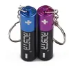 Creative Keychain Tabes de tabac en métal Tuyaux de batterie Multi Couleur Aluminium Mini Cross Cross Fumbachalhs